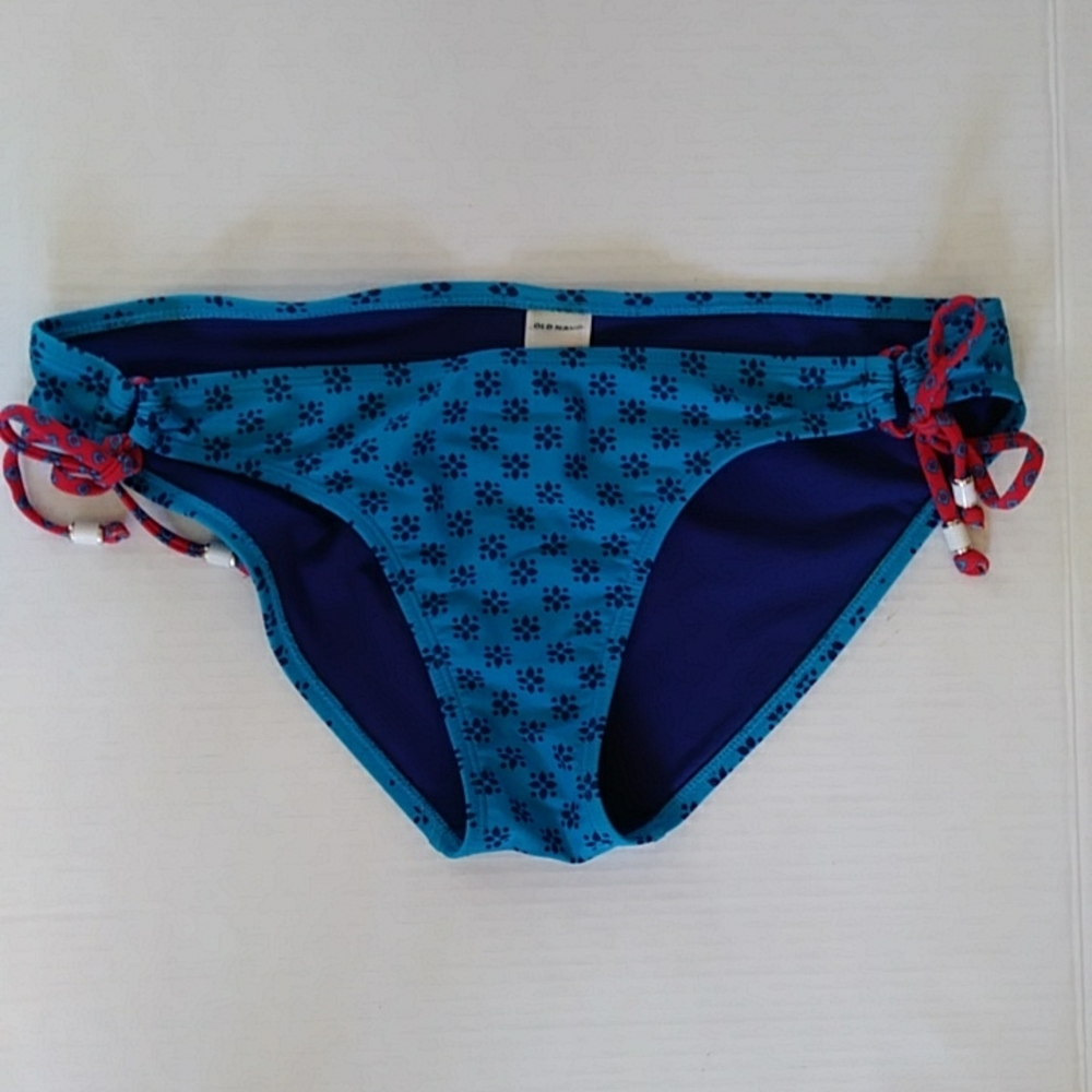 Old Navy Bikini Bottom M Blue Red